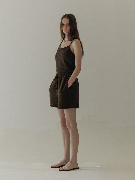 [moia] cozy sleeveless (brown)