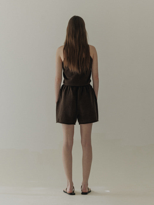 [moia] cozy sleeveless (brown)