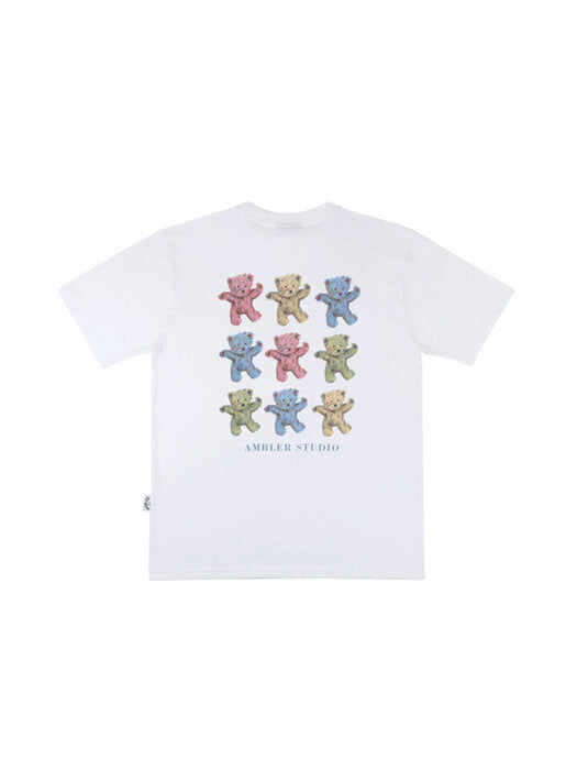[ambler] Colorful Over fit T-Shirts AS1016 (White)