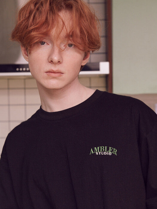 [ambler] Colorful Over fit T-Shirts AS1016 (Black)