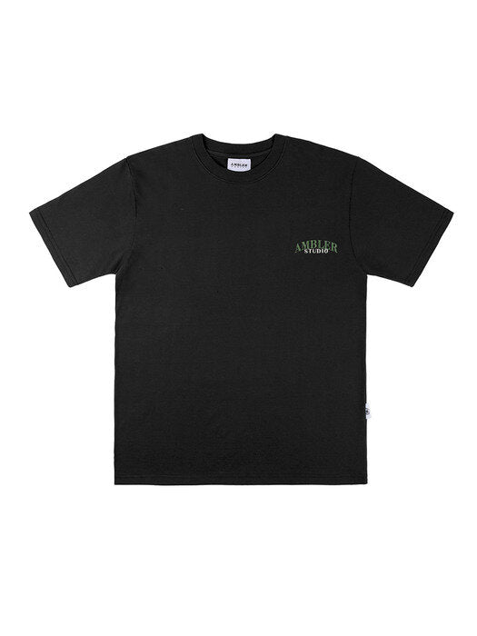 [ambler] Colorful Over fit T-Shirts AS1016 (Black)