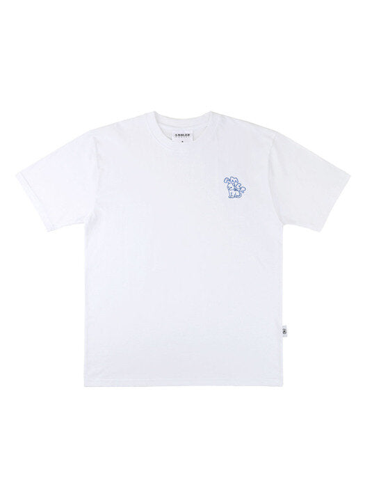 [ambler] Rainy Day Over fit T-Shirts AS1017 (White)