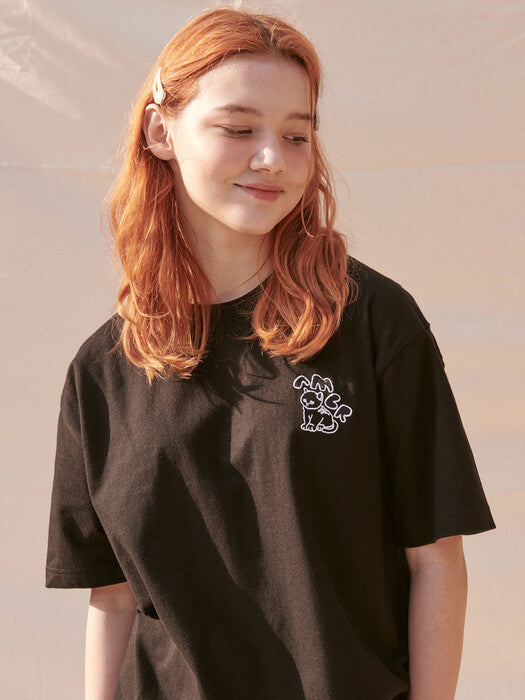 [ambler] Rainy Day Over fit T-Shirts AS1017 (Black)