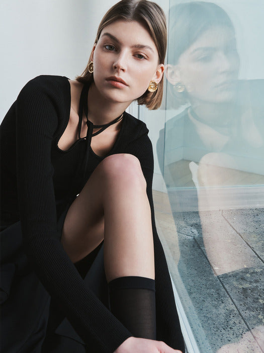 [recto] SIGNATURE NECK MONACO KNIT 2COLOR