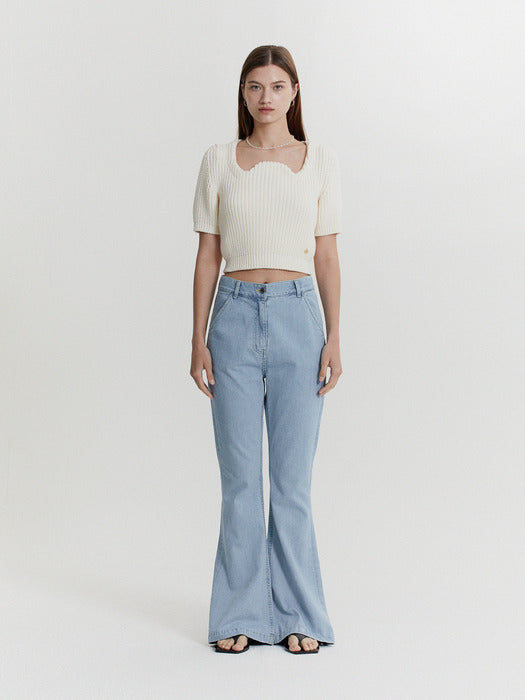 [recto] SIGNATURE SCOOP NECK CHUNKY KNIT (IVORY)