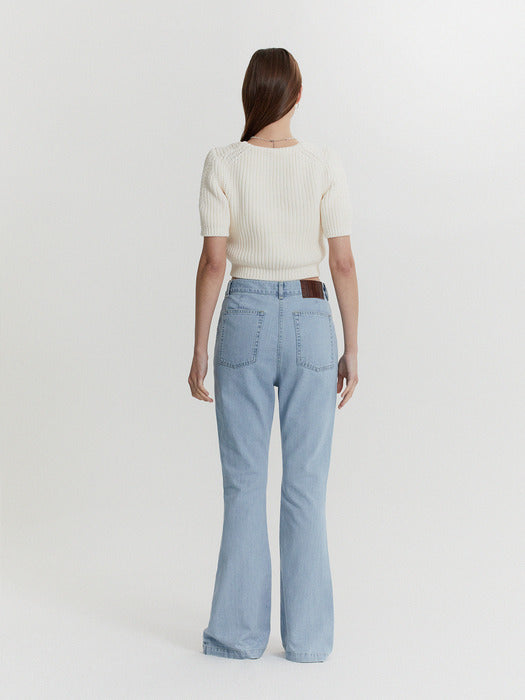 [recto] SIGNATURE SCOOP NECK CHUNKY KNIT (IVORY)