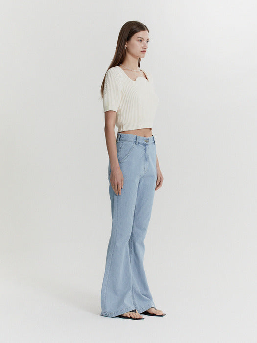 [recto] SIGNATURE SCOOP NECK CHUNKY KNIT (IVORY)