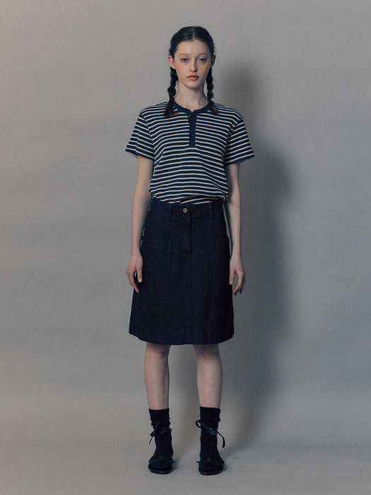 Nothing Written Penico stripe t-shirt (Navy)