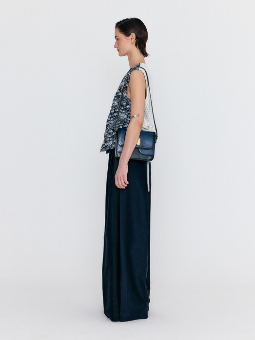 Eenk Wiva Double-Belted Vest - Navy Multi