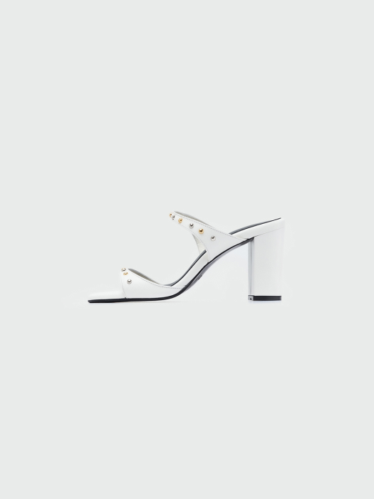 Eenk Weppa Squared-toe Leather Mules - Ivory