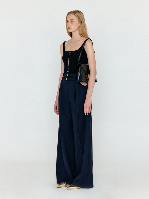Eenk Wesle Bustier Knit Top - Black