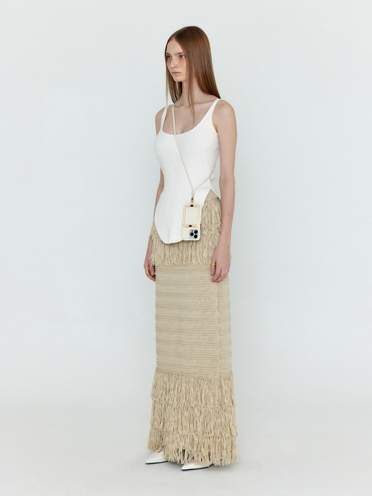 Eenk Wesle Bustier Knit Top - Ivory