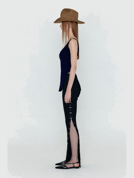 Eenk Wesle Bustier Knit Top - Navy