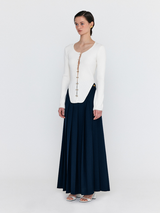 Eenk Westey U-Neck Cardigan - Ivory