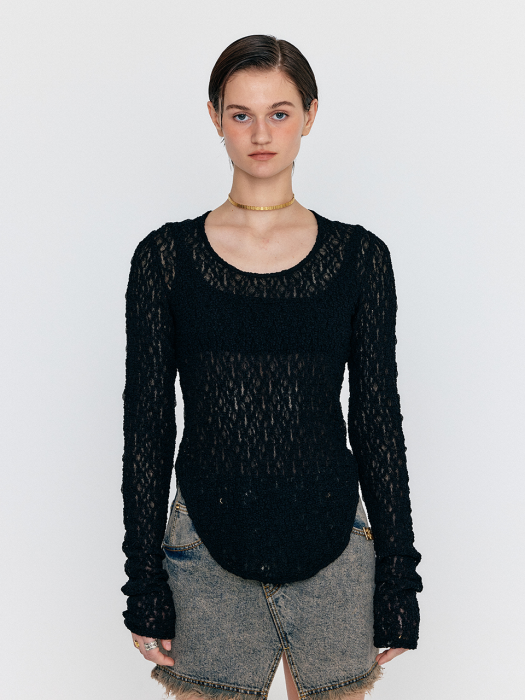 Eenk Wola Long Sleeve Jersey T-shirt - Black