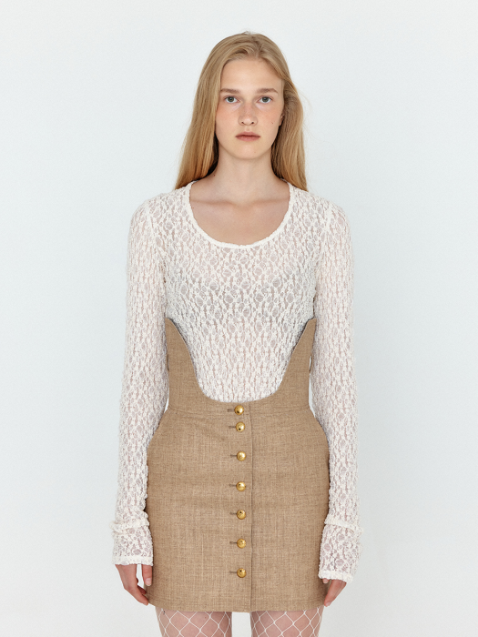 Eenk Wola Long Sleeve Jersey T-shirt - Ivory