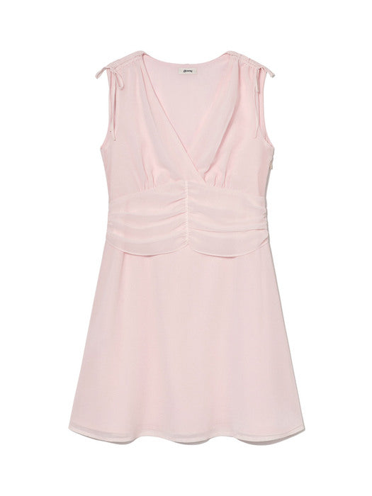 LINA SHIRRING DRESS(PINK)