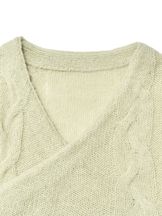 SIMON KNIT CARDIGAN(SAGE GREEN)