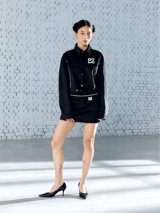 JADEN SUEDE SKIRT(BLACK)
