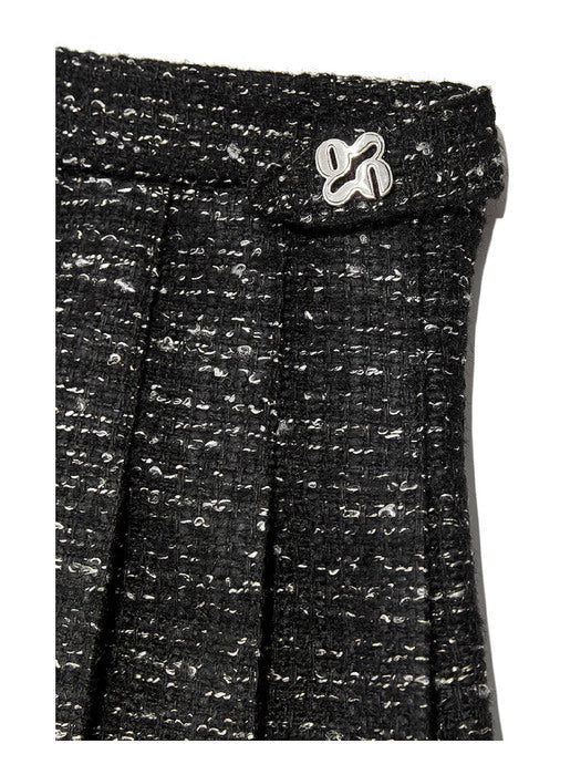 NELLE TWEED SKIRT(BLACK)
