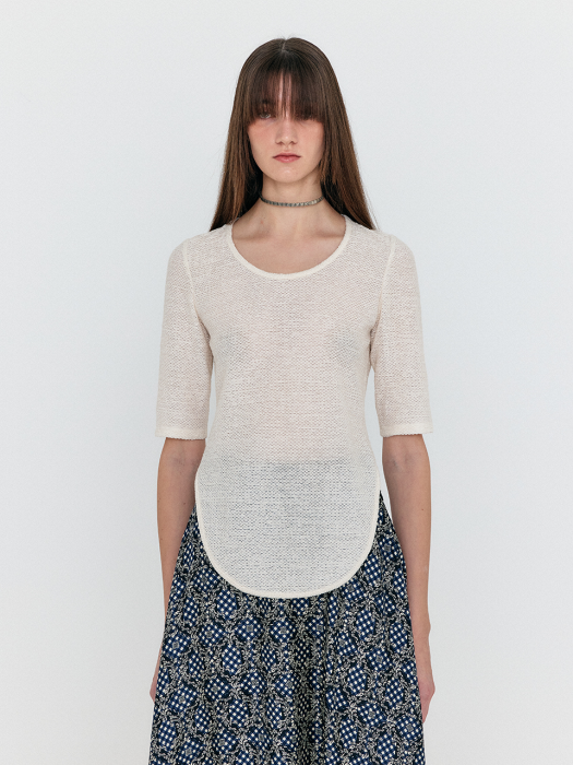 Eenk Wouo Open-Back T-shirt - Ivory