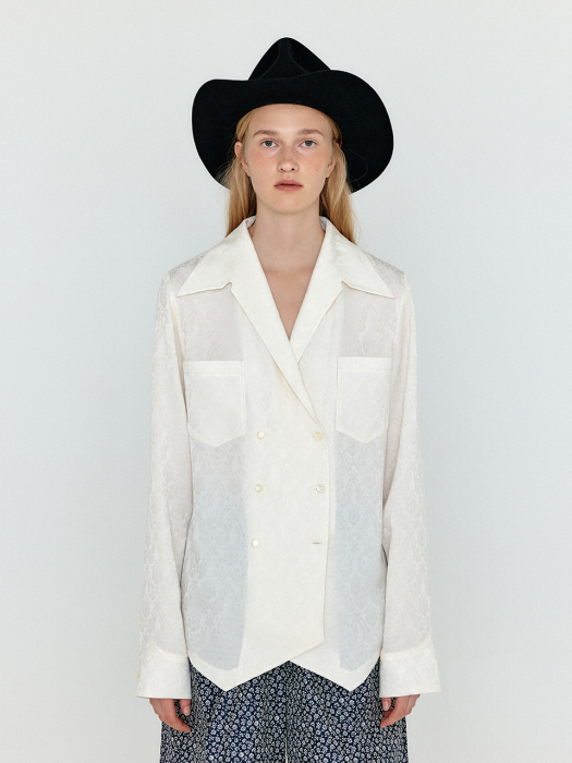 [EENK] Winslie Double Breasted Shirt - Ivory