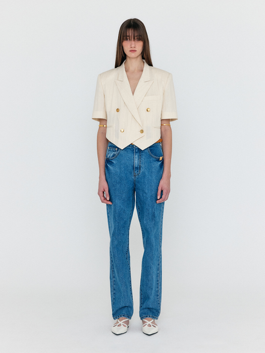 Eenk Wesica Classic Denim Pants - Denim Blue