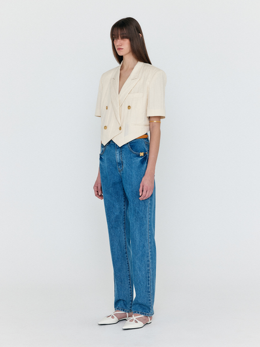 Eenk Wesica Classic Denim Pants - Denim Blue