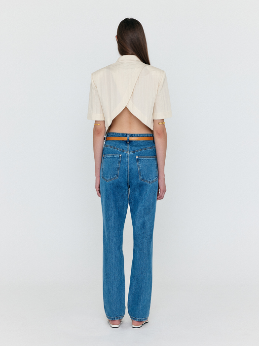 Eenk Wesica Classic Denim Pants - Denim Blue