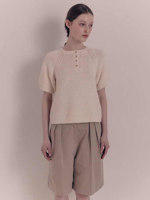 Nothing Written Heritage bermuda pants (Camel)