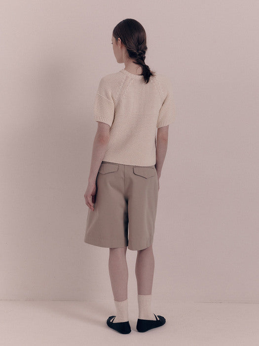 Nothing Written Heritage bermuda pants (Camel)