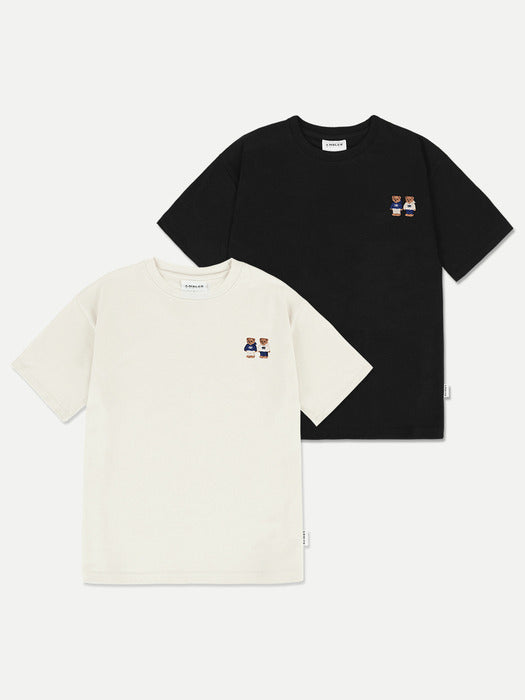 [ambler] (1+1) Twinlook bear T-Shirts AS902 (3Color)