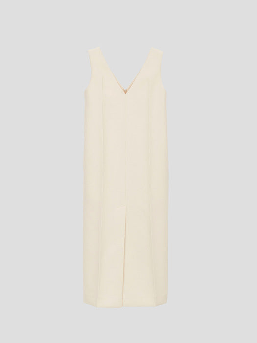 [recto] DEEP V-NECK OVER DRESS (IVORY)