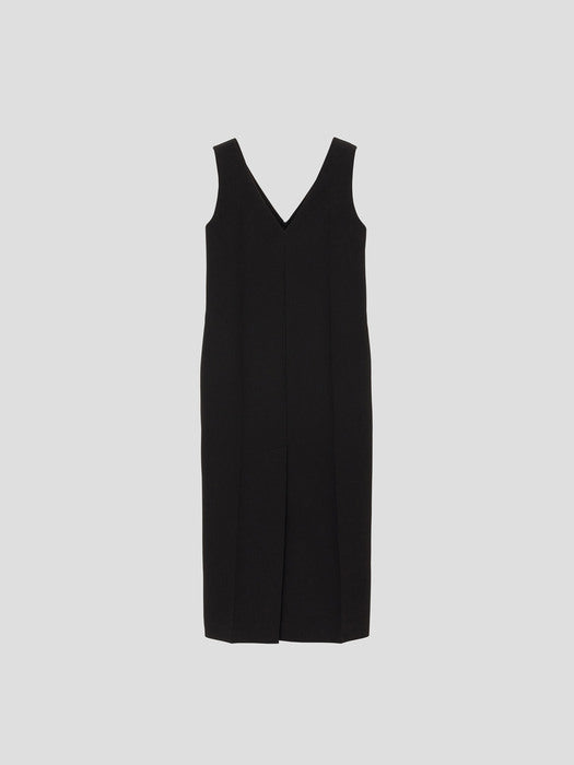 [recto] DEEP V-NECK OVER DRESS (BLACK)