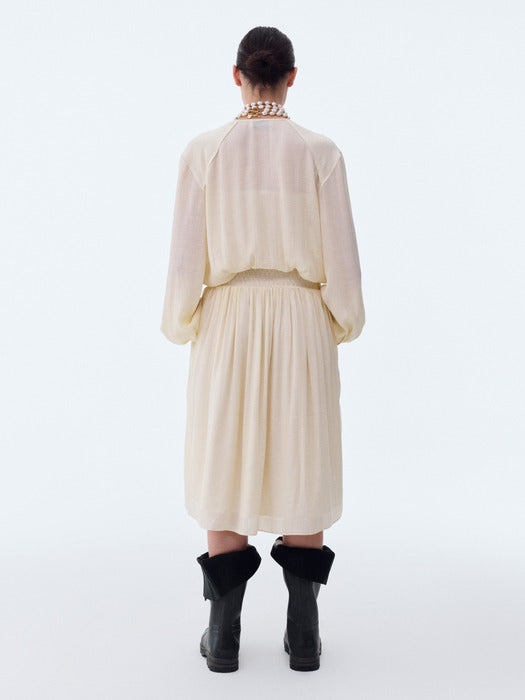 [recto] BOHEMIAN CORSICA OVER DRESS (LEMON YELLOW)