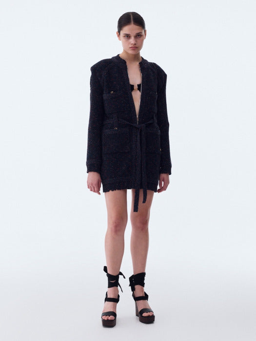 [recto] TARA CRUISE RECYCLE COTTON KNIT ZIP ONE-PIECE (VINTAGE NAVY)