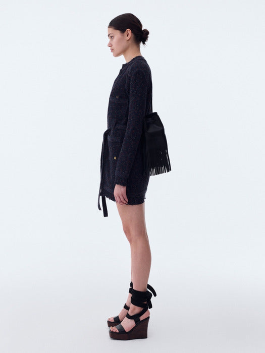 [recto] TARA CRUISE RECYCLE COTTON KNIT ZIP ONE-PIECE (VINTAGE NAVY)