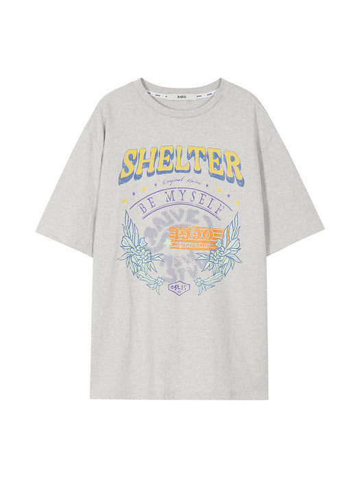Raive Shelter Graphic T-shirt in L/Grey