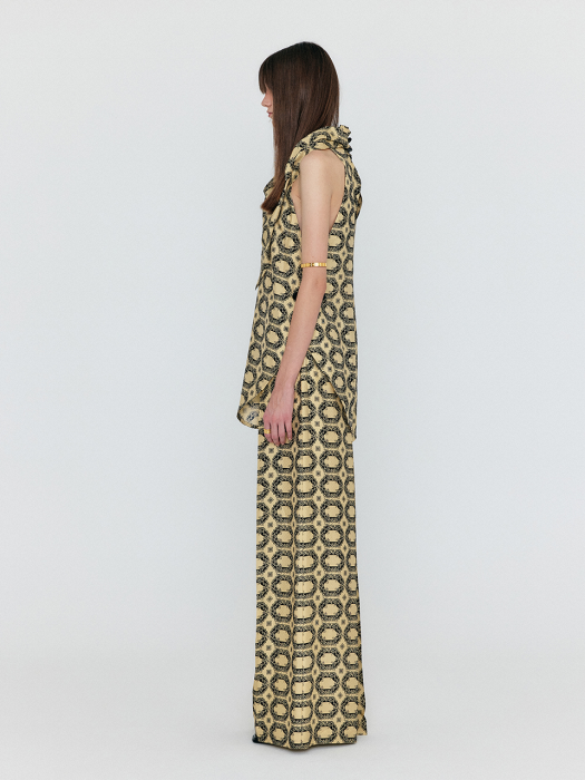 Eenk Wenez Wide Pants - Beige Multi