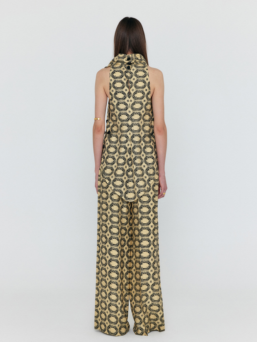 Eenk Wenez Wide Pants - Beige Multi