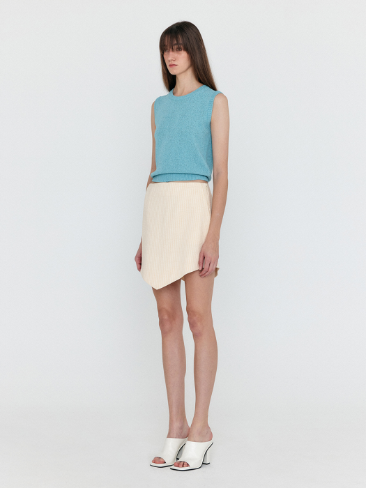 Eenk Wivio Asymmetric Mini Skirt - Light Beige