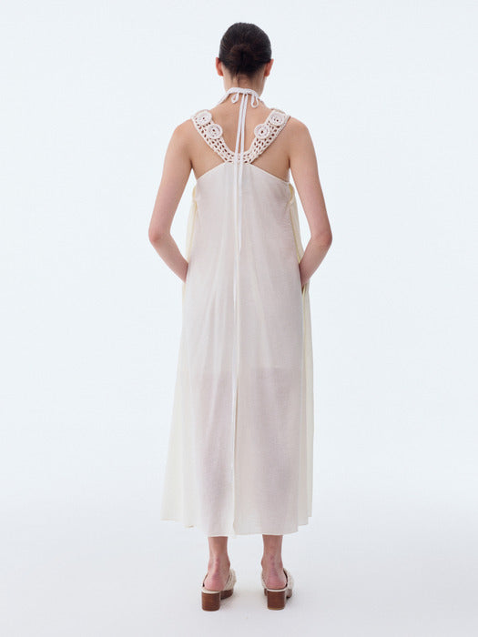 [recto] BOHEMIAN CRUISE LONG DRESS (CREAM)