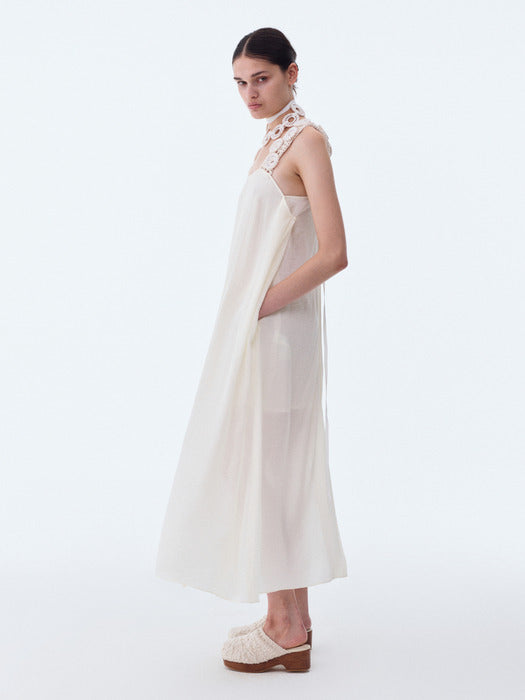 [recto] BOHEMIAN CRUISE LONG DRESS (CREAM)