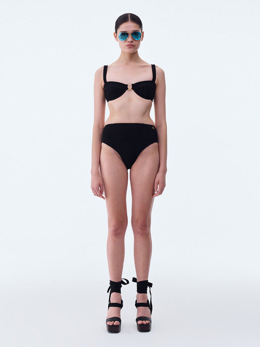 [recto] RC LOGO DETAIL BIKINI SET (BLACK)