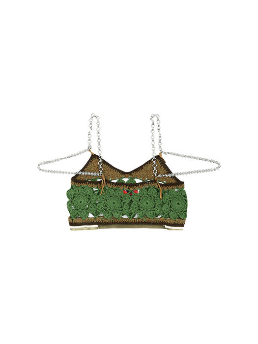 [andersson bell] (WOMEN) MILA HAND CROCHET TOP atb875w(GREEN)