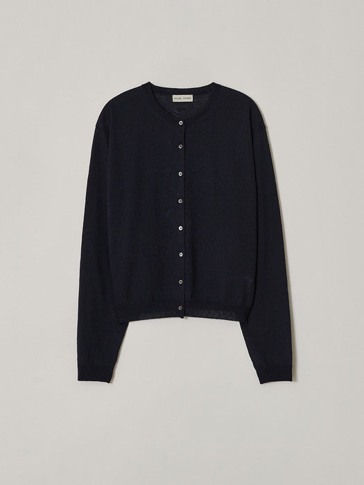 Facade Pattern Cardigan - navy