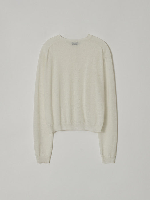 [facade pattern] 린넨 브리즈 Cardigan_cream