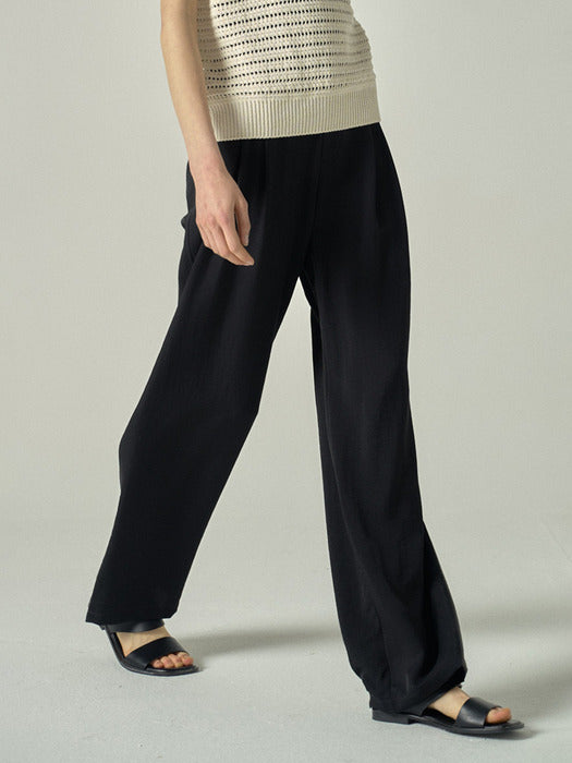 [facade pattern] Banding Texture Pants_black