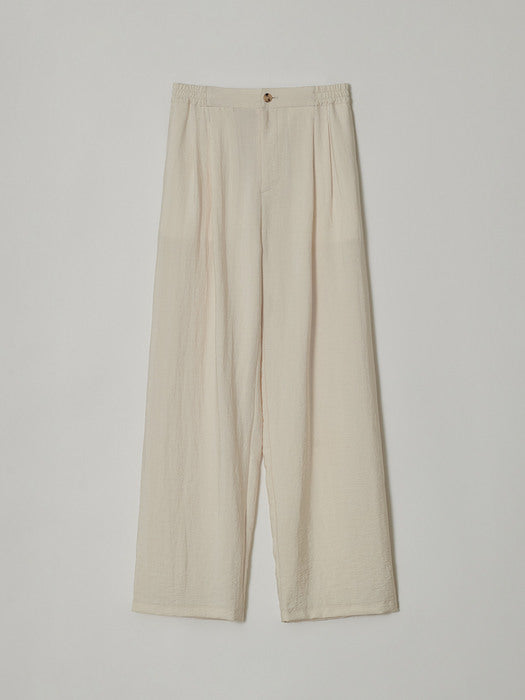 Facade Pattern Banding Texture Pants ivory