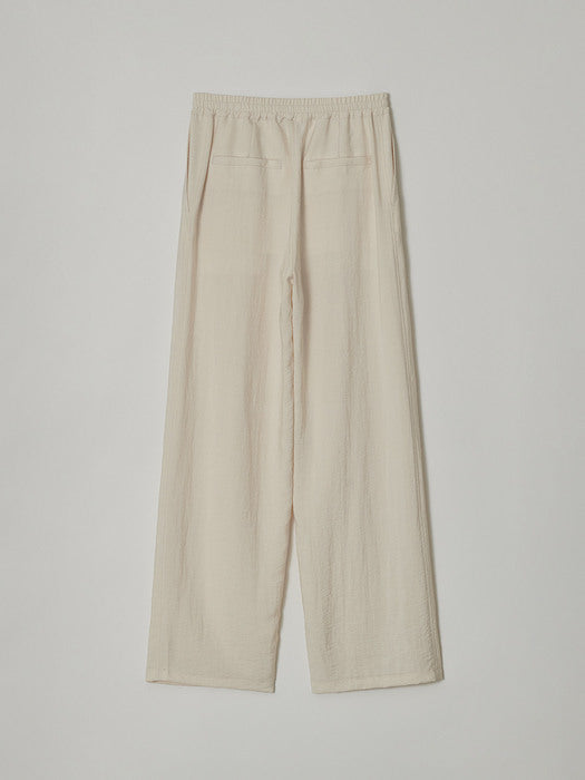 Facade Pattern Banding Texture Pants ivory